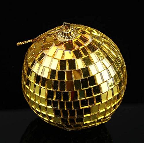 Miniatura 7 de Paquete de 2 adornos de bola de discoteca de espejo, decoración de fiesta de discoteca de los años 70, bola colgante para fiesta o efecto de luz de