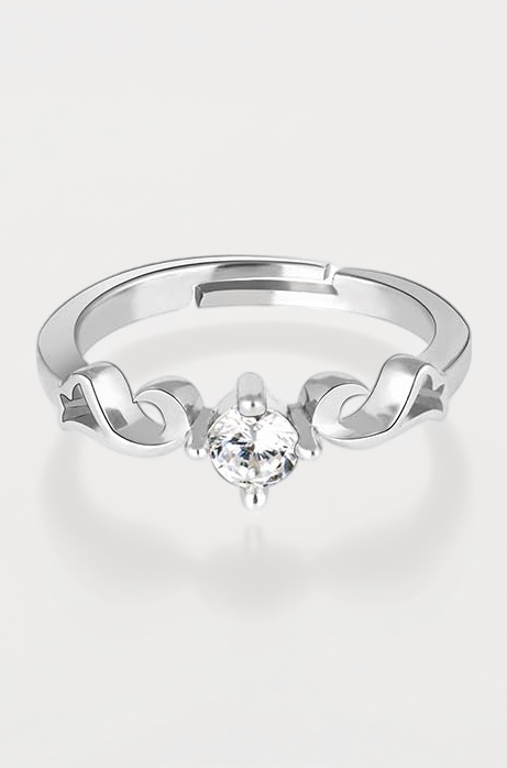 - 925 Sterling Silver Zircon Beachy Waves Ring For Women, Adjustable - Gift for Her (Certificate of Authenticity & 925 Stamp) | 6 Month Warranty