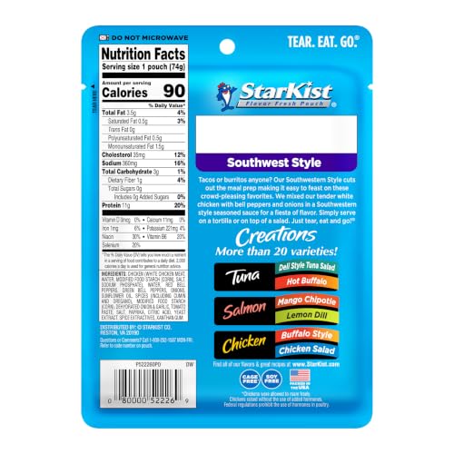 Image of StarKist Chicken Creations Southwest Style, 2.6oz Pouch, 12-Pack