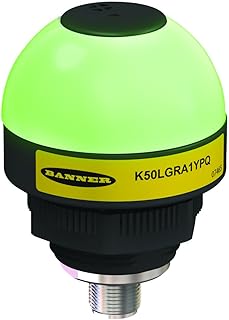 BANNER ENGINEERING K50LGRA1YPQ LED, INDICATOR, AUDIBLE, 40mA, RYG