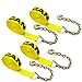 VULCAN Winch Strap with Chain Anchor - 2 Inch x 27 Foot - 4 Pack - Classic Yellow - 3,600 Pound Safe Working Load