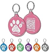 MYLUCKYTAG NFC & QR Code Smart Pet ID Tag Personalized Dog Cat Tag, Online Pet Profile, Pet Locat...