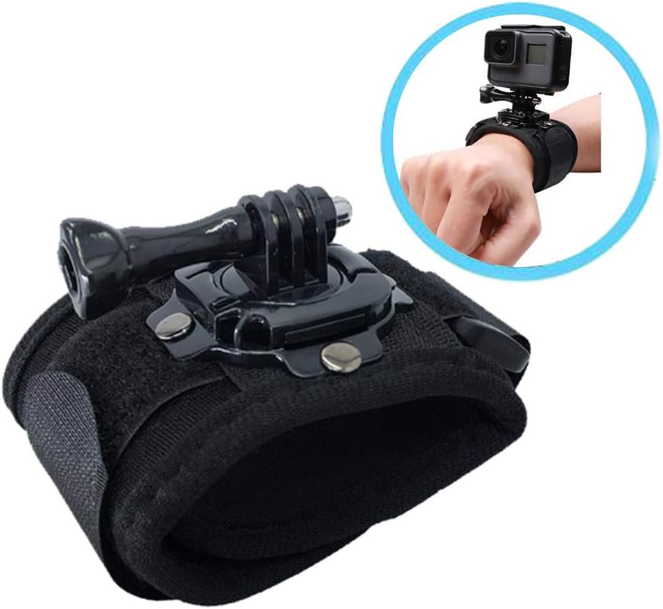 Image of SHOPEE 360 Degree Rotation Hand Strap Mount Hand Glove Wrist Strap Mount for Hero 13 /12 /11 /10 /9 /8 /7 /6 /5 /4 Black, Osmo Action 5 Pro /4 /3 and Other Action Camera