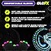 GloFX Gel Glove Set - Light Up Rave EDM 9 Mode LED Gloves