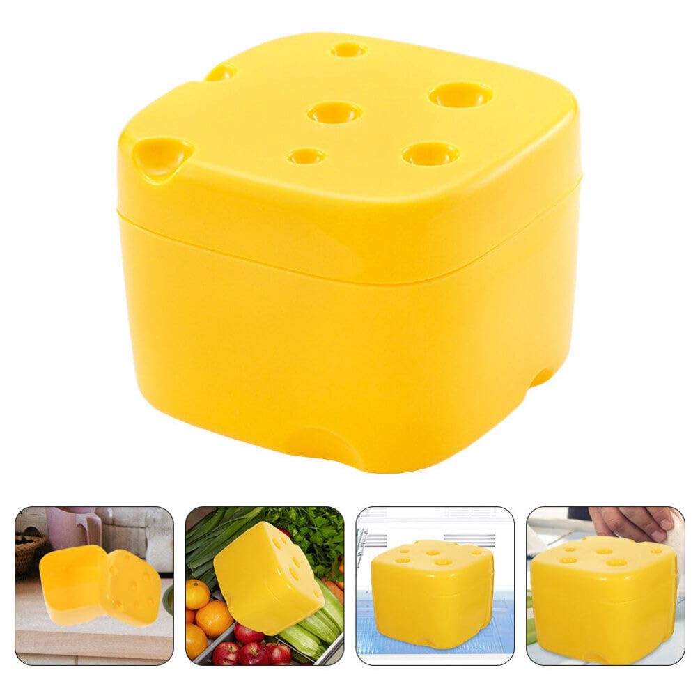 ABOOFAN Sliced Cheese Storage Container - Cheese Slice Storage Box with Flip Lids Plastic Butter Block Ham Cheese Holder Sliced Cheese Savers Keeper for Refrigerator