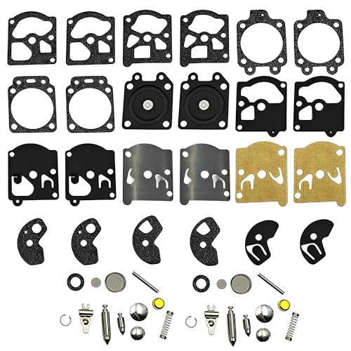 2 Kits de Réparation Membrane Carburateur pour Walbro K10-WAT/WA/WT – Joints et membranes compatibles Stihl, Husqvarna, Poulan, McCulloch, Echo, Ryobi, Partner