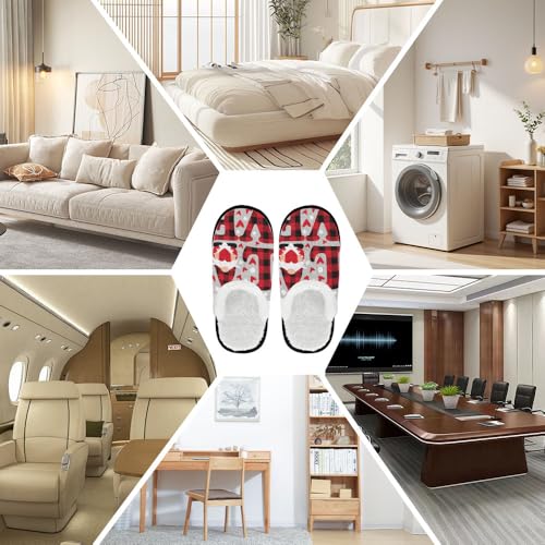 Fuzzy Slippers for Women Men Indoor and Outdoor Valentine's Day Gnome Heart Washable Bedroom Travel Fluffy Slipper Fleece-Lined Fall Winter Warm Cozy Soft Plush Comfy House Shoes Memory Foam4