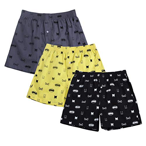 Image of The Cotton Company 100% Cotton Boxer Shorts for Men (Pack of 3) - Bat