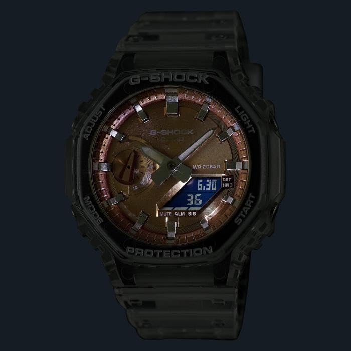 カシオーク G-SHOCK Gショック ジーショック 2100 カシオ CASIO アナデジ 腕時計 クリア ローズゴールド スケル