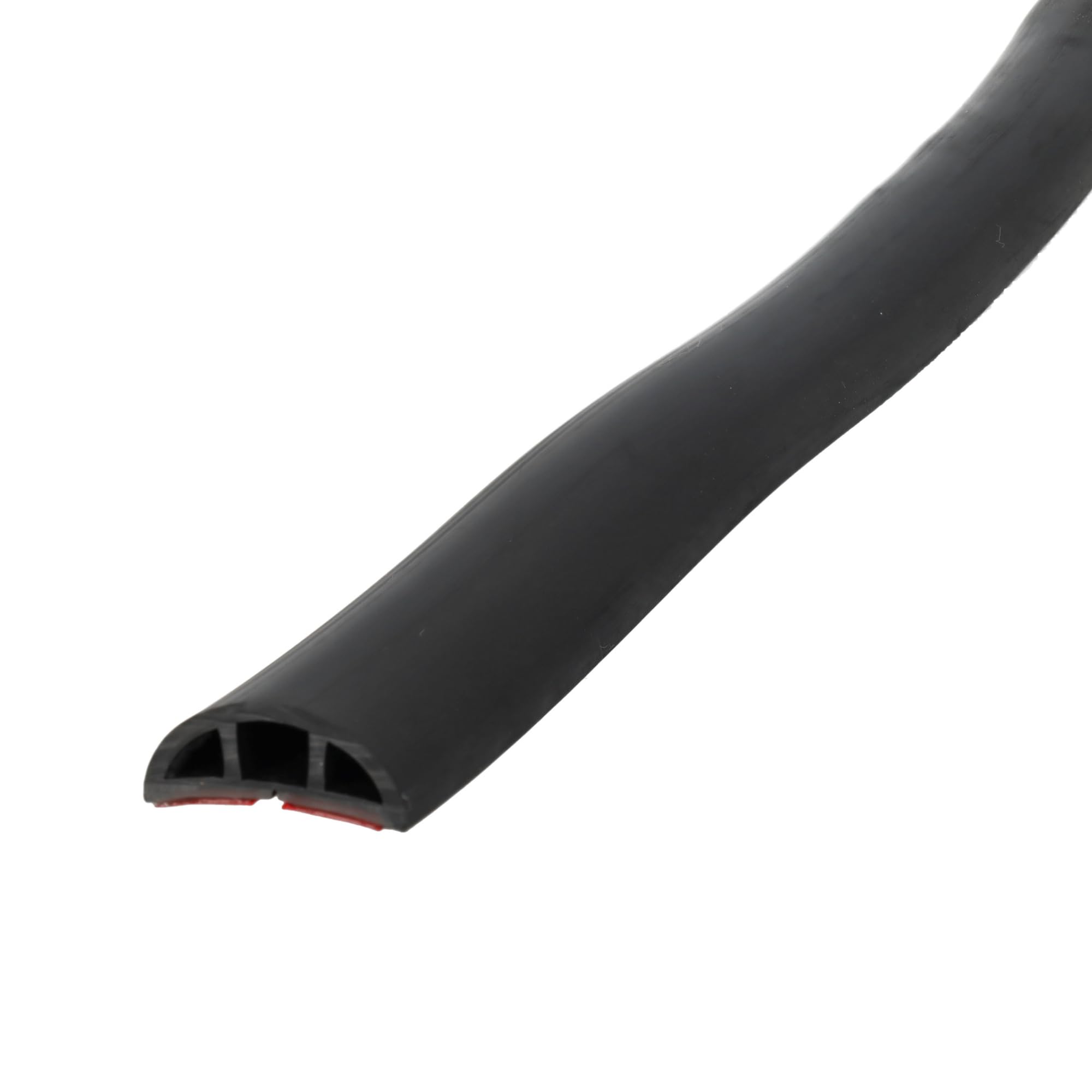 Jandei - Canaleta Pasacables para Suelo con Adhesivo. Protector de Cables, Ideal para el Hogar, la Oficina, Lugar de Trabajo, Almacén (30x10x2000mm Negro)
