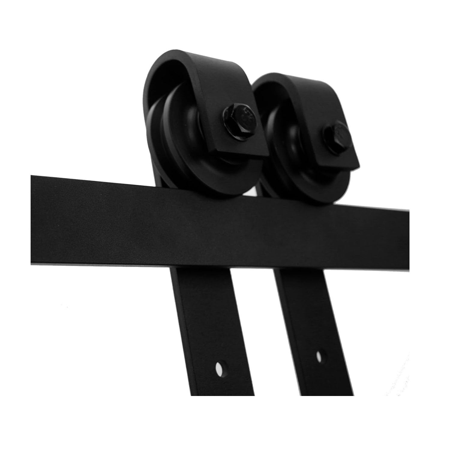 6FT/183cm Sliding Barn Door Hardware Sliding Door Kit Barn Door Hardware,Splicing Track,Four Rollers,No Doors in It