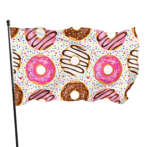 No Applicable QIZI-326A-004 Flag 3X5 Ft Lightweight Windward Garden Flag Decorative Banners Donut Pattern Flag Vivid Color And Fade Proof Flag Weather-Resistant Polyester Flag Large Outdoor Yard Flag Home Decor cover