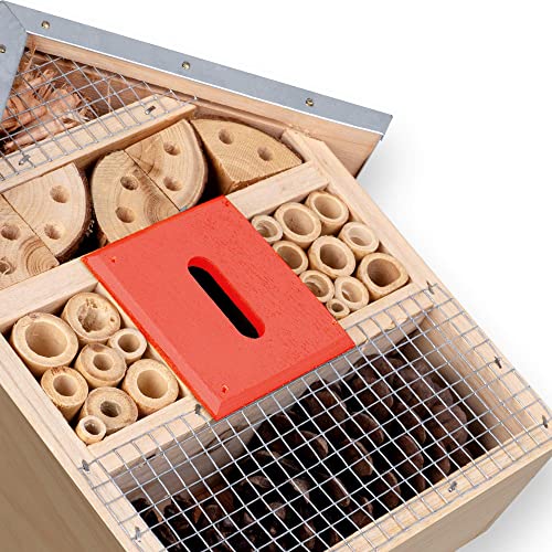 Niteangel Natural Wooden Insect Hotel, Garden Insect House For Ladybugs, Lacewings, Butterfly, Bee, Bug #TOP2