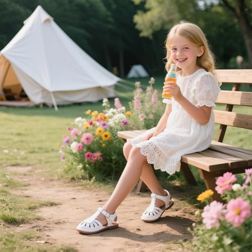 Image of THEE BRON Toddler Girls Espadrilles Sandals Hollow Out Rustic Dress Shoes