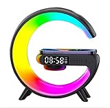 Smart Light Sound Machine G Shape Bluetooth Speaker with Wireless Phone Charging Capability