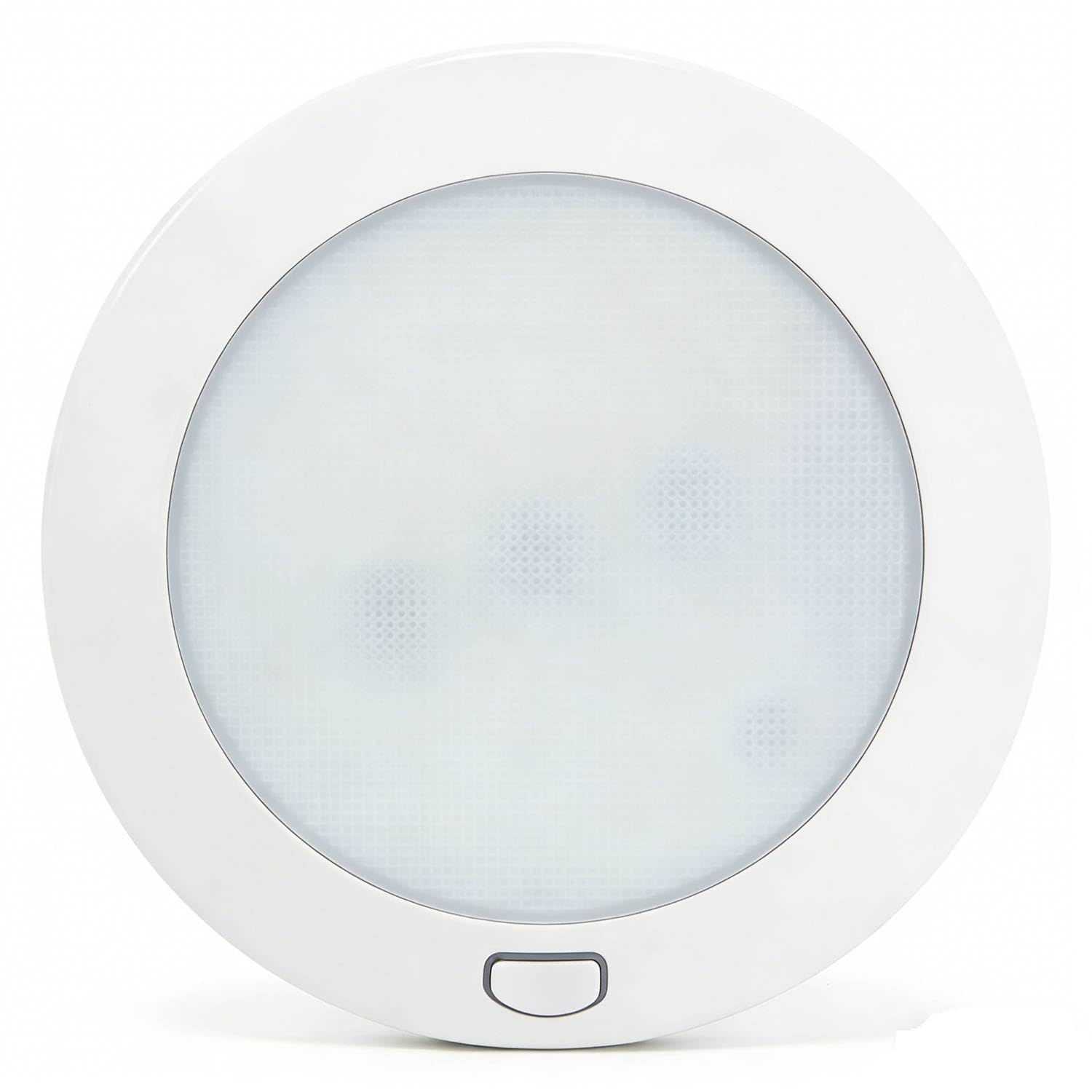 Dream Lighting 12V Caravan Light, 5inch Round Ceiling Light 12V, 5W Dimmable Neutral White 4000K, White Housing, IP44, Interior LED Lighting for Campervan, Motorhome, Boat