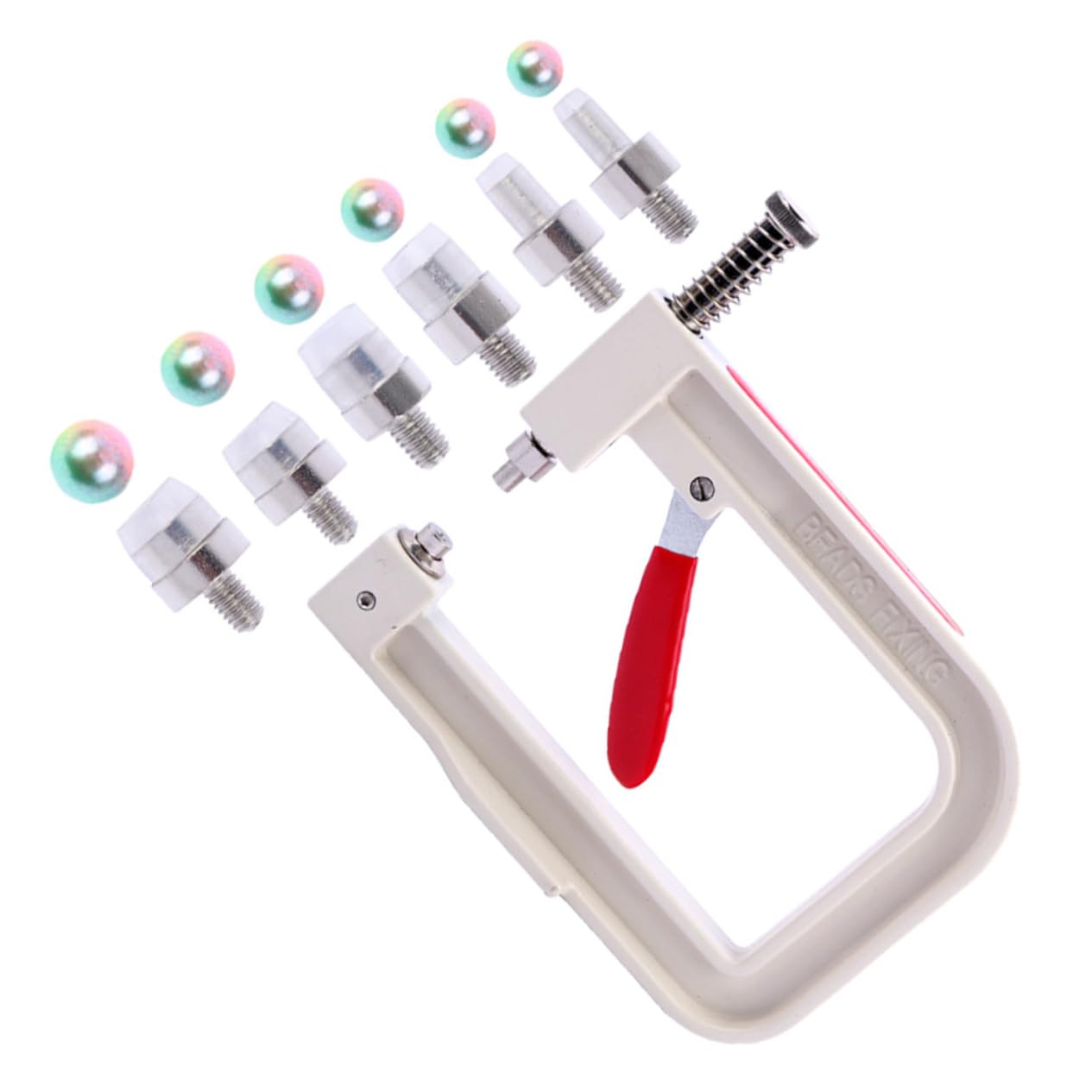 ERINGOGO Hand Press Pearl Setting Tools Fixing Machine Set Pearl Setting Machine for DIY Hat Bead Riveter Fixing Tool for Accessories Random