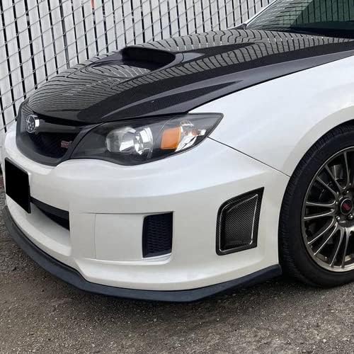 2 Pieces Real Carbon Fiber Bumper Side Vent Bezel Cover Compatible with 2008-2014 Subaru Impreza WRX STI, 2009 2010 2011 2012 2013