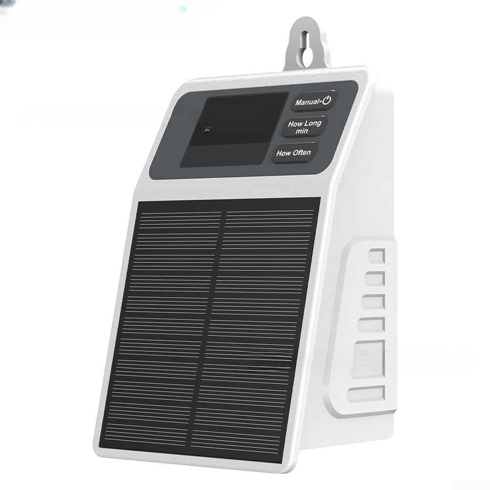 Sistema de riego solar con temporizador programable, kit de riego por goteo, bomba silenciosa para jardín, invernadero, balcón, ollas, cuidado de vacaciones