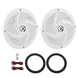 Resistente a la intemperie: estos son un conjunto de altavoces resistentes a la intemperie hechos de materiales resistentes y duraderos. Cesta y parrilla moldeadas en ABS mecanizadas para combatir el daño solar.
