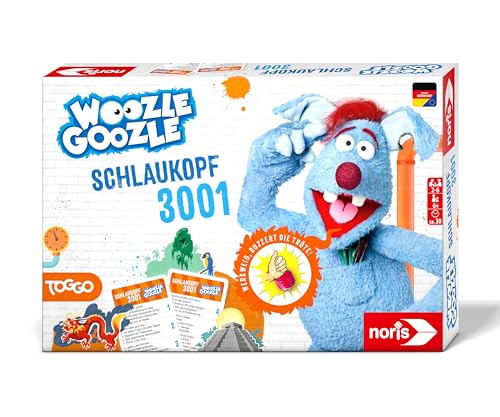 Noris 606102071 - Woozle Goozle Schlaukopf 3001 (Spiel ab 6 Jahre) - rasantes WissensQuiz für Kinder mit Quietsche-Buzzer, 2-6 Spieler, ca. 30 Min. Spiel-Dauer, Weiß