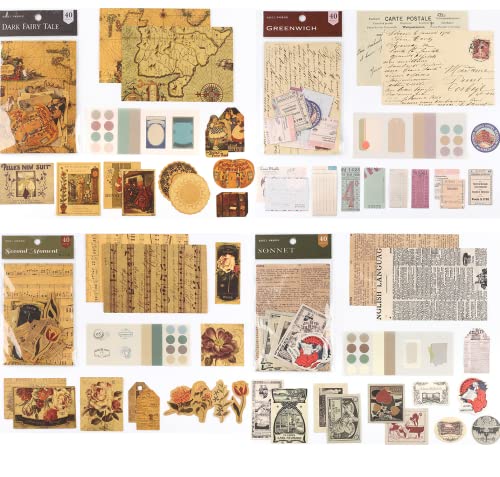 Vintage Scrapbooking pegatinas papel DIY Vintage Stickers Journaling Paper Supplies (Literary wake up) Cover