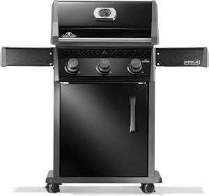 Napoleon Rogue® 425 Natural Gas Grill/BBQ, 3 Burner with Cast Iron Cooking Grates, Black