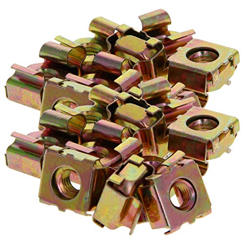 MroMax ケージナット M5 スクエアナット 四角ナット 粗ねじ品揃えキット スクエアナットキット 四角板ナット マシンねじナット 高硬度 耐久性 四角ヘッド 炭素鋼 色亜鉛 厚さ9mm 幅11mm 20個入り