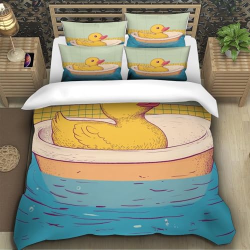 Parure de lit canard en caoutchouc pour chambre d'adolescent moderne