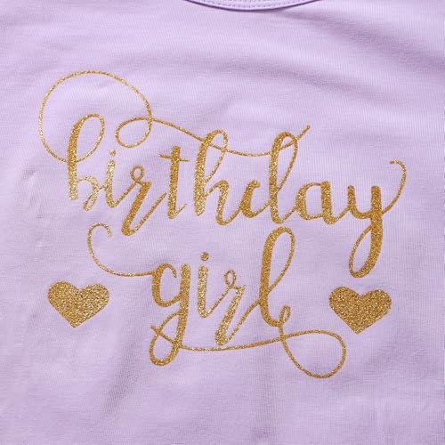Image of LYSMuch Toddler Girls Long-Sleeve Birthday Outfits Shirt | 2T-10Y Mesh Tutu Skirt Set cake party