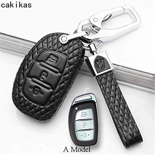 Generic Leather Car Remote Key Holder Case Cover for Hyundai Creta i20