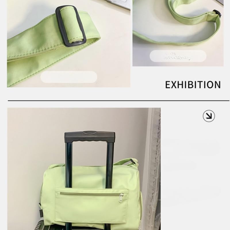 かわいいメッセンジャーバッグ 美しいジムバッグ シューズコンパートメント付き かわいいトラベルバッグ かわいいもの入り (ピンク)