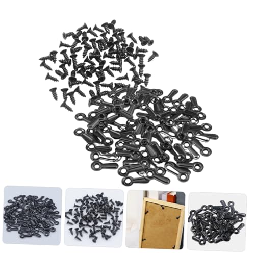 Image of Housoutil 100pcs Frame Hardware Clips for Photo Frames Backing Fasteners with Screws for Hanging Pictures Versatile Wall Mounting for Home Decor