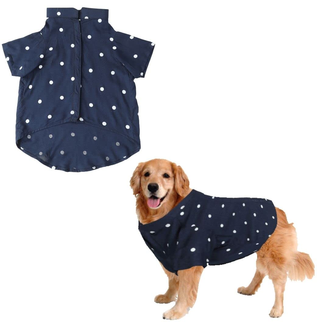 Sage Square Funky Soft Material Dog Shirt | Cool/Funky Print Pet | Soft Light Weight | Comfortable & Breathable Dog Clothing | Trendy Vest Outfit (Polka Blue) (XXLarge - 28inch) (B0B6RNQQNG) Amazon Price History, Amazon Price Tracker