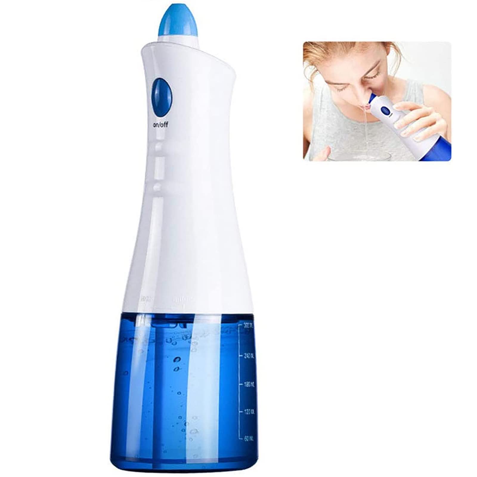 Système d'irrigation des Sinus nasaux, Nettoyeur de Nez électrique pour bébé avec Deux becs, aspirateur de Nez Anti-refoulement pour Adultes et Enfants