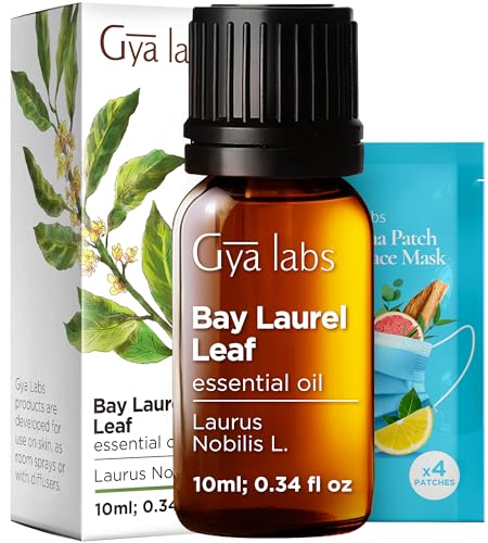 Image of 100% Pure Bay Leaf Essential Oil - 0.34 Fl Oz - Bay Leaf Oil for Hair, Skin, Diffuser, Aromatherapy & DIY Candle Making Scent