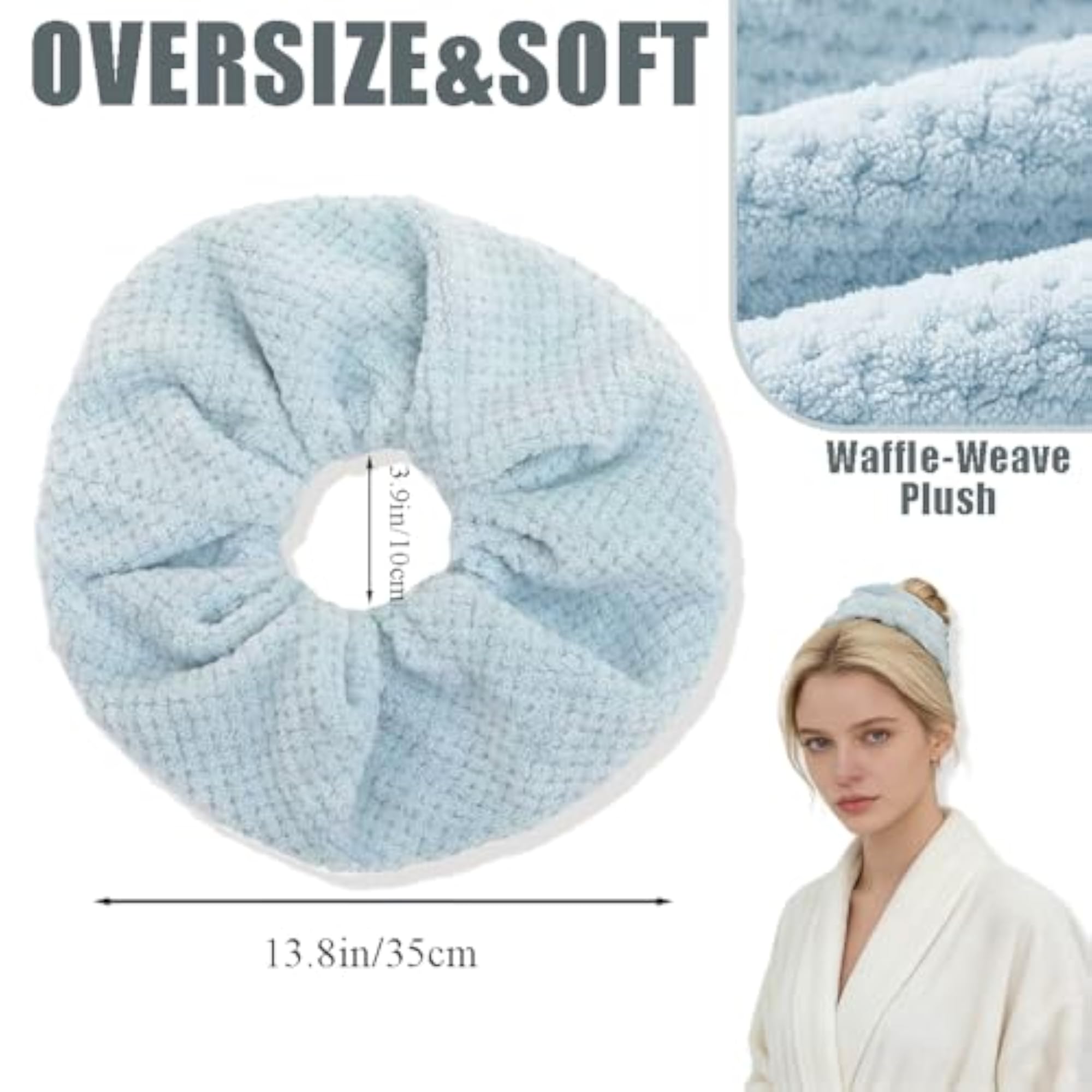 Oversize Lightweight Hair Drying Towel Scrunchies