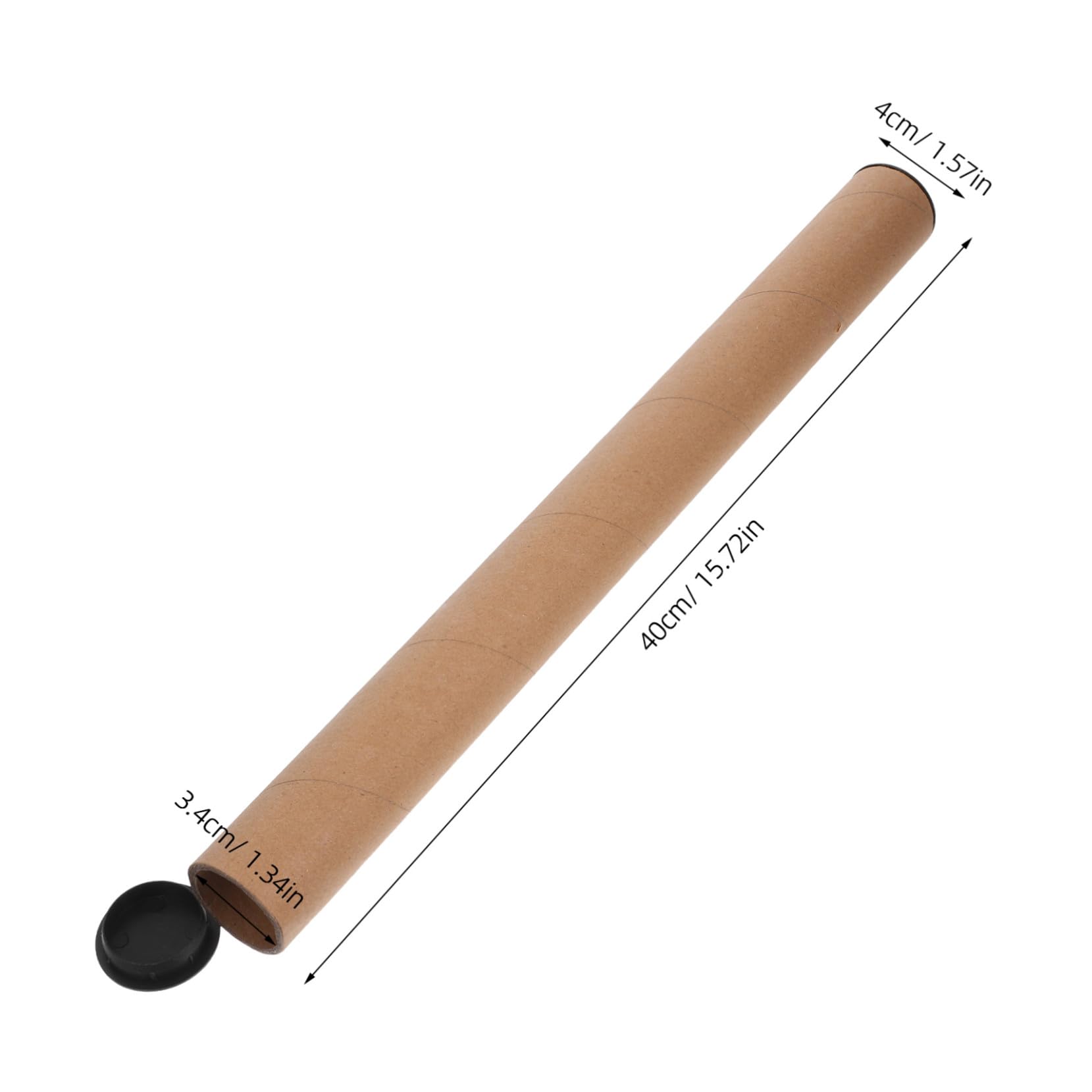 OSALADI 10 pièces Lot de Tubes Expédition Carton Kraft avec Bouchons pour Affiches Documents Posters et Plans Tubes Rigides pour Envoi et Stockage Sécurisé