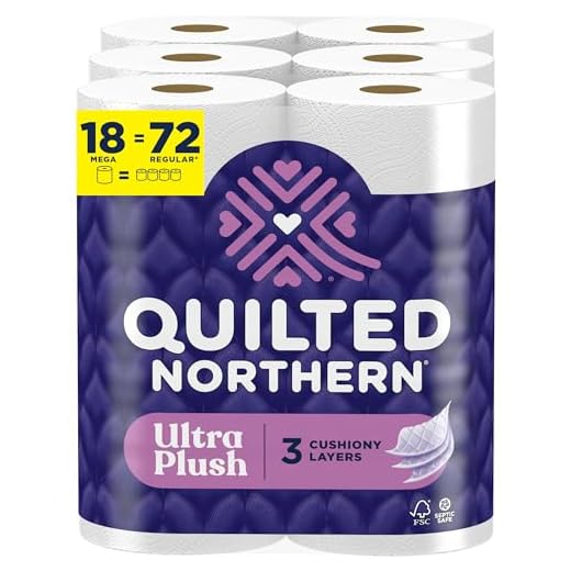 Quilted Northern Ultra Plush Toilet Paper, 18 Mega Rolls = 72 Regular Rolls