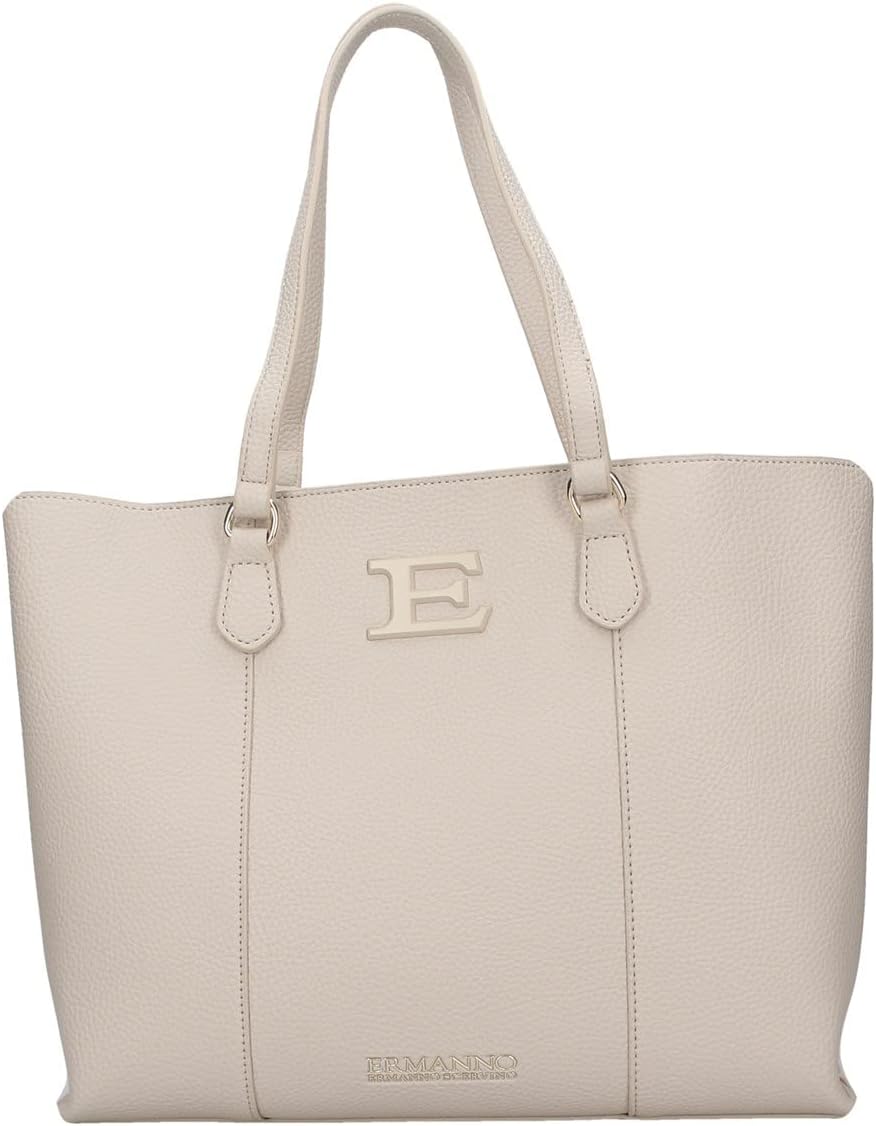 Faux Leather Shoulder Bag with 2 Compartments with Double Handles