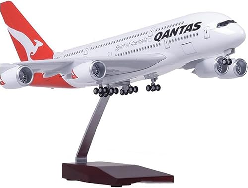 Escala 1200 36.5CM Avión 380 A380 QANTAS Modelo de aerolínea