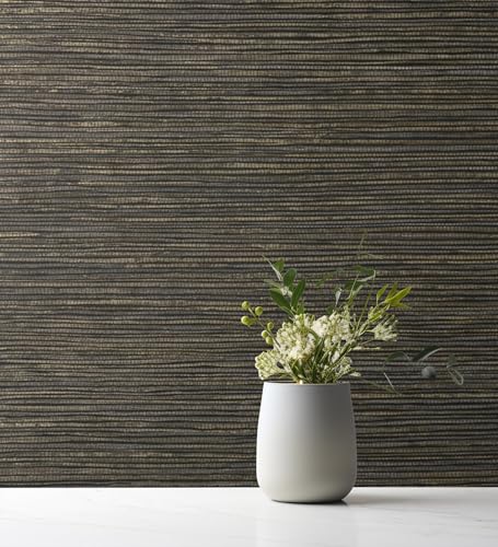 GAULAN 682925 - Papel pintado imitación fibra vegetal para pared salón dormitorio pasillo comedor - Rollo de 10 m x 0,52 m