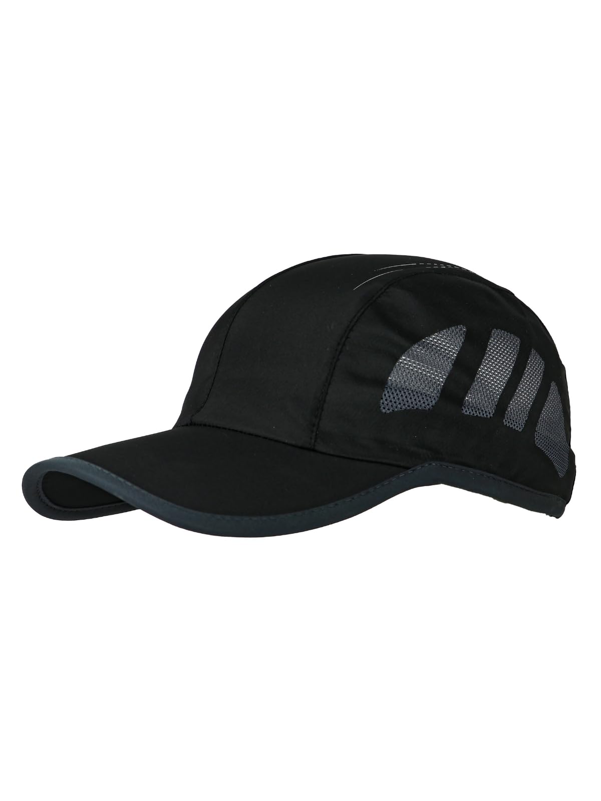 Light Weight Cap for Men and Women, with Adjustable Strap in Summer Caps Men for All Sports Cap with Air-Holes (Black, Pack of 1)-image-44