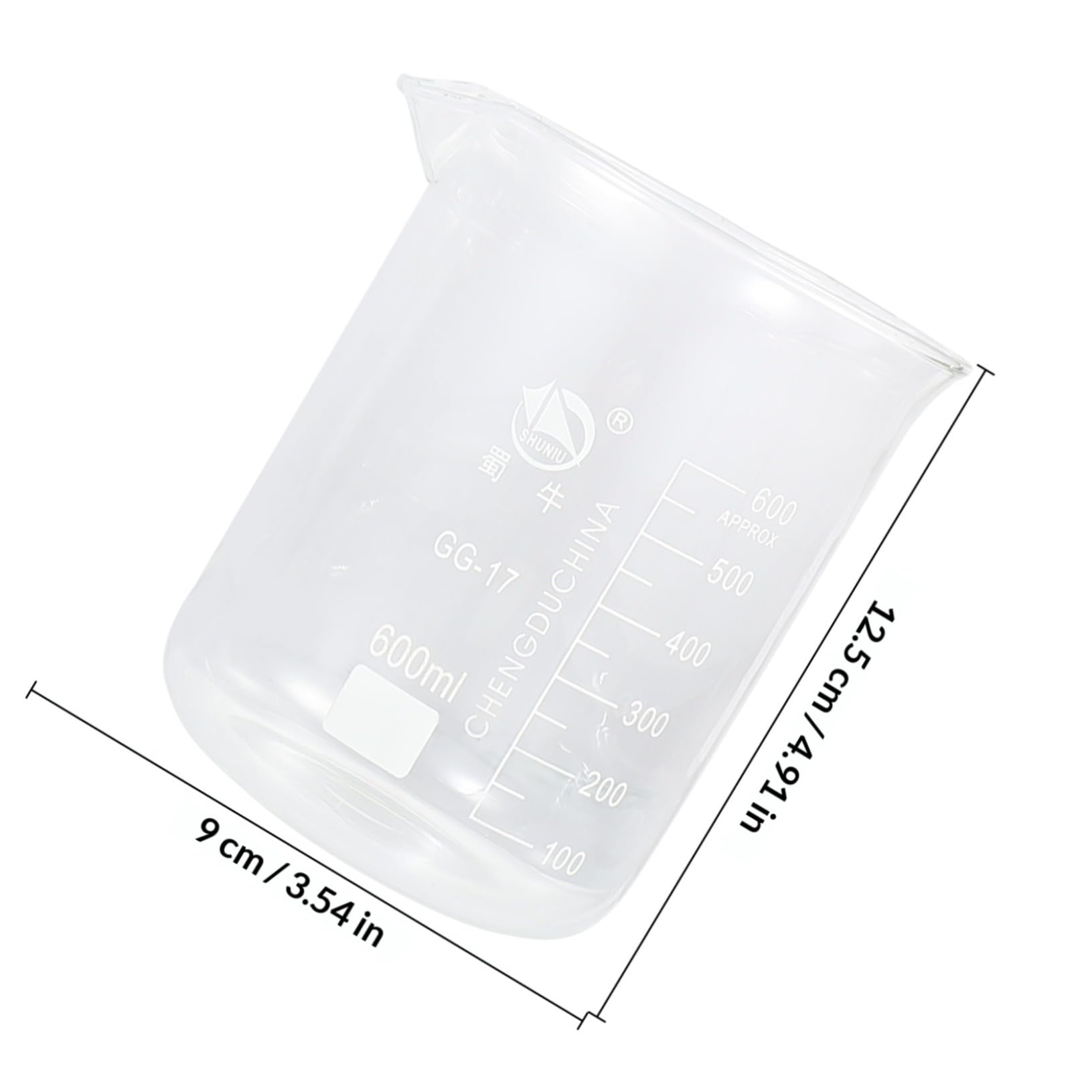 5 Misurini in Borosilicato Scala Di Misurazione Contenitori Per Liquidi Trasparenti Per Esperimenti E Misurazioni Accurate