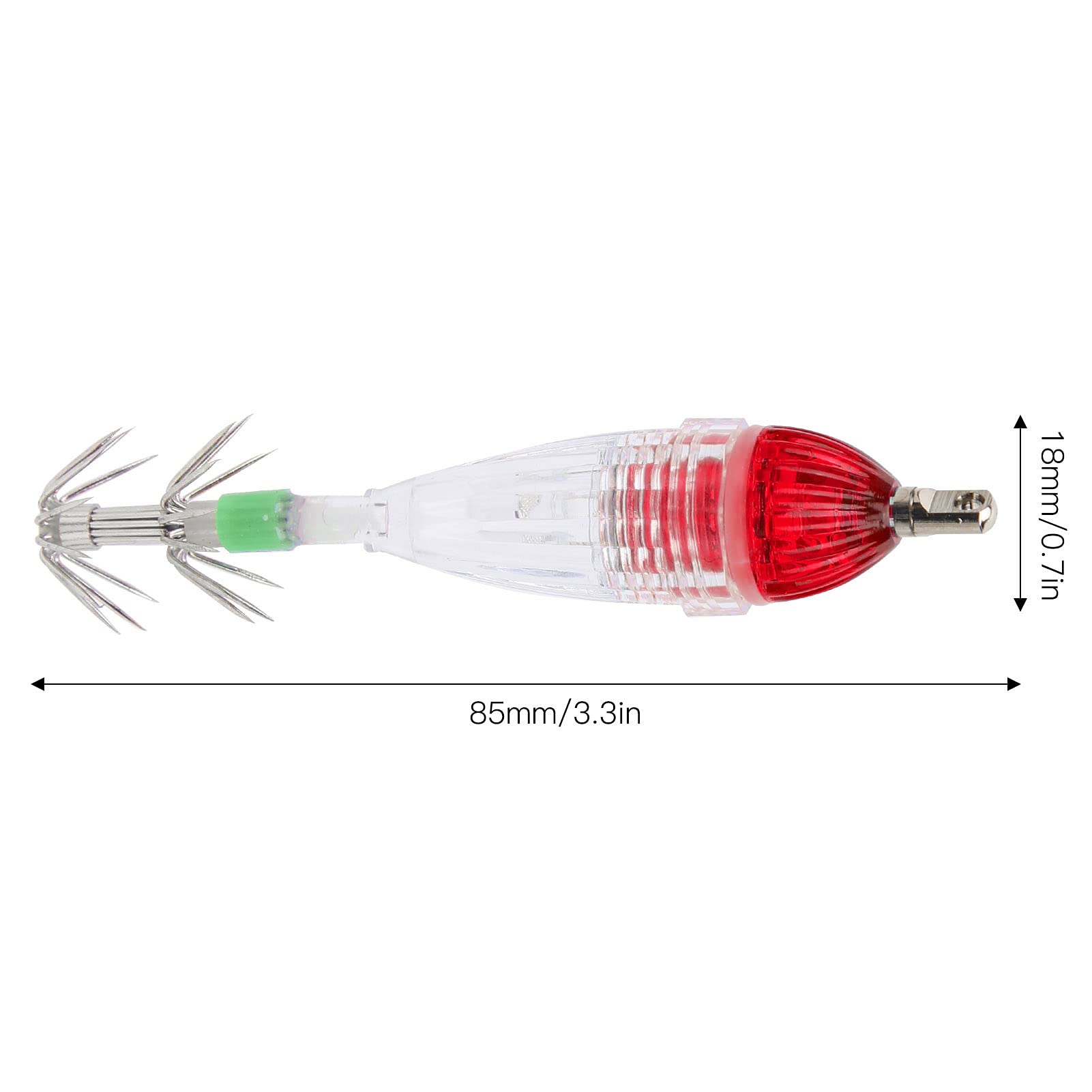 Esca Luminosa a LED, Esche da Inseguimento Esche da Pesca Esca per Calamari Stampi per Esche da Pesca Leggere per Offshore Vicino a Riva, Barche, Laghi e Fiumi