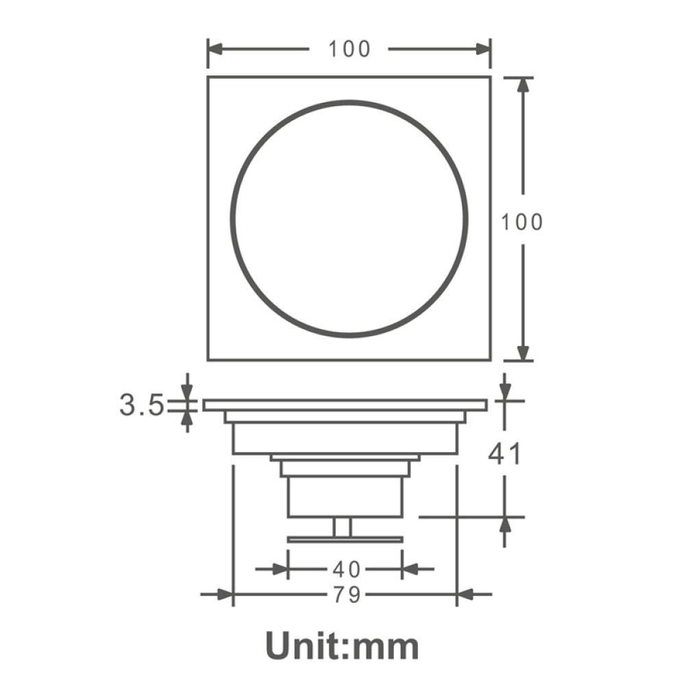 Desagüe de Piso, desagüe de Ducha, desagüe de Lavabo, bañera, desagüe Cuadrado de Plata cepillada, desagüe de Ducha