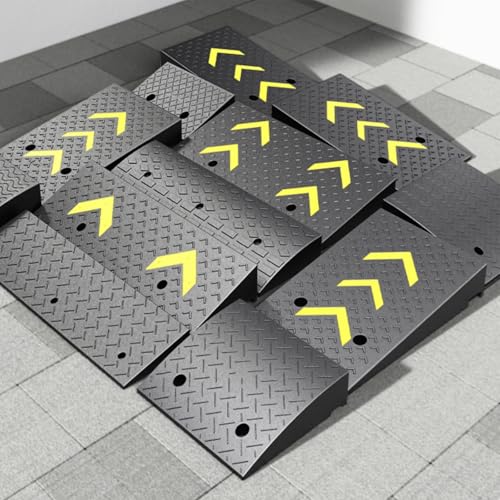 Rampa portátil ligera y resistente de goma para umbrales, fácil acceso a escalones, adecuada para autos, scooters, bicicletas y motocicletas (50 x 32 x 9 cm) miniatura 7