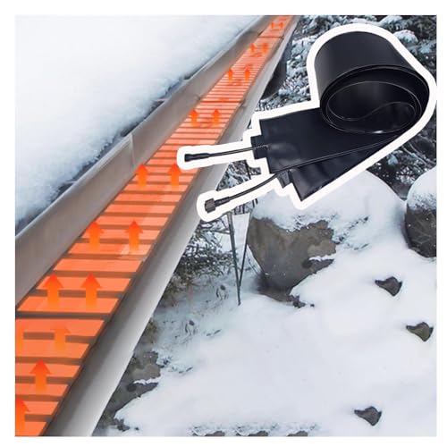 Alfombrillas Eléctricas Cinta Calefactora para Derretir Nieve En Techos y Canalones,Kit De Deshielo para Techos De Material De PVC para La Eliminación De Nieve En Invierno,75cm/2.5ft