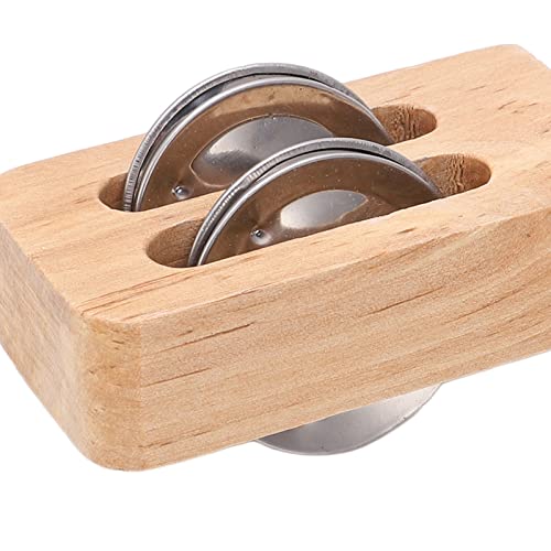 Tefola Metallic Black Sparkle Jingle Sticks, Jingle Stick Wooden Mini Size Environmental Friendly Hand Jingle Bell For Kids Coordination Improvement #TOP6