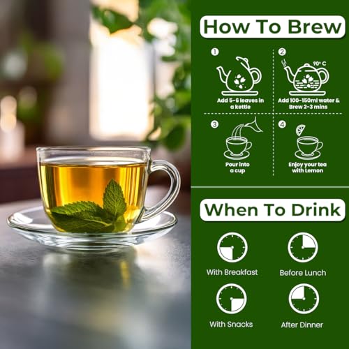 Image of BLUE TEA - Combo Pack - Spearmint Herbal Tea - 100 gm & 30 Tea Bags - Plant Based | Pcos Relief | Balances Hormones | Reduces Facial Hair & Acne | Supports Digestion | Herbal Tea - Caffeine Free | Zipper & Pet Jar